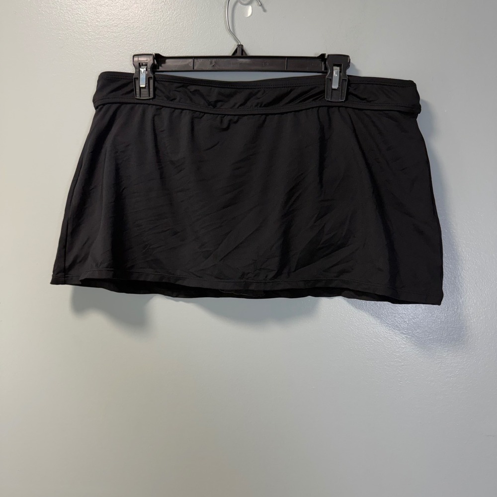 Liz Claiborne Womens Black Swim Skirt Skort XL 20LC401 New
